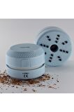 Nave L-0766-1 Mini Masa Üstü Pilli Süpürge Kırıntı Kalıntı Temizleyen Mini Temizleme Robotu Mavi